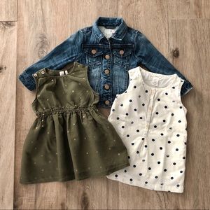 Crewcuts Denim Jacket + Dresses Bundle Size 2